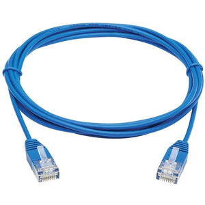 7FT CAT6A GIGABIT ENET CABLE MOLDED ULTRA-SLIM 10G M/M BLUE