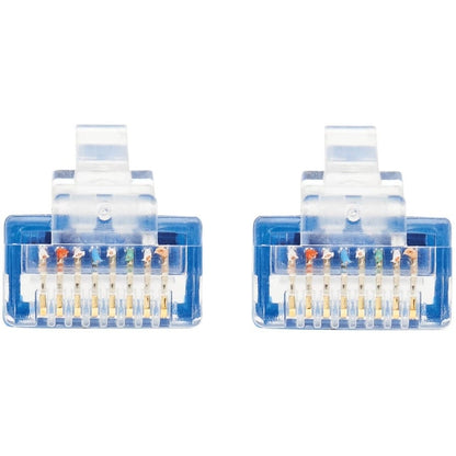 CAT6A GIGABIT ENET CABLE MOLDED ULTRA-SLIM 10G M/M BLUE 6IN