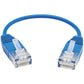 CAT6A GIGABIT ENET CABLE MOLDED ULTRA-SLIM 10G M/M BLUE 6IN