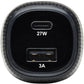 USB CAR CHARGER DUAL-PORT 45W CHARGING USB-C 27W QC4+ USB-A 18W