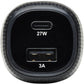 USB CAR CHARGER DUAL-PORT 45W CHARGING USB-C 27W QC4+ USB-A 18W