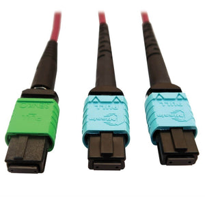 MMF FIBER OPTIC CABLE F/F 5M MTP/MPO-APC TO X2 12F MTP/MPO-UPC