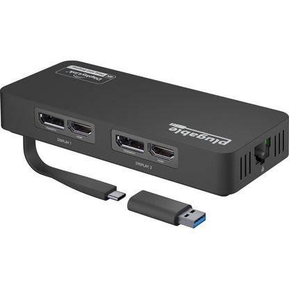 PLUGABLE USBC-6950UE 4K DP AND HDMI ADAPTER WITH ETHERNET