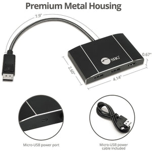 DISPLAYPORT 1.4 TO DP AND HDMI MST HUB TRIPLE 4K SPLITTE