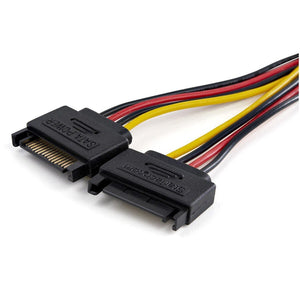 DUAL SATA TO LP4 POWER CABLE ADAPTER 2 SATA TO 4 PIN LP4 DOUBLER