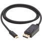 3FT USB-C TO DISPLAYPORT M/M ADAPTER CABLE BI-DIRECTIONAL 4K HDR
