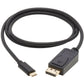 3FT USB-C TO DISPLAYPORT M/M ADAPTER CABLE BI-DIRECTIONAL 4K HDR