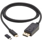 3FT USB-C TO DISPLAYPORT M/M ADAPTER CABLE BI-DIRECTIONAL 4K HDR