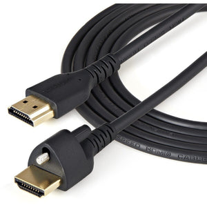 6.6FT HDMI CABLE WITH LOCKING SCREW SECURE CONNECTOR 4K 60HZ M/M
