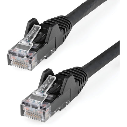 1FT BLACK CAT6 ETHERNET CABLE LSZH SNAGLESS PATCH CABLE LAN RJ45