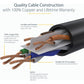 1FT BLACK CAT6 ETHERNET CABLE LSZH SNAGLESS PATCH CABLE LAN RJ45