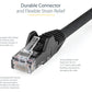 1FT BLACK CAT6 ETHERNET CABLE LSZH SNAGLESS PATCH CABLE LAN RJ45