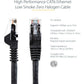 6FT BLACK CAT6 ETHERNET CABLE LSZH SNAGLESS PATCH CABLE LAN RJ45