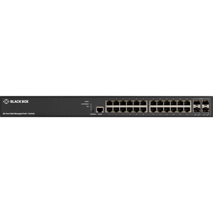 MGD POE+ SWITCH - 24 10/100/ 1000 RJ45 POE+ 4 100/1000 SFP+