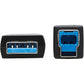 15M USB-A TO USB-B FIBER AOC CABLE ACTIVE OPTICAL USB 3.2 GEN 1