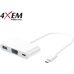 USBC DOCK VGA USB3 3IN1 POWER DELIVERY 1080P ADAPTER