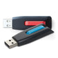 VERBATIM 64GB V3 USB 3.0 2PK STORE N GO RETRACTABLE RED/BLUE