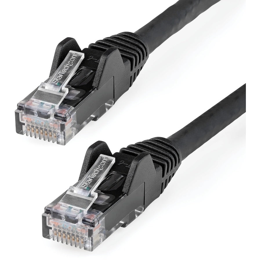 50FT BLACK CAT6 ETHERNET CABLE LSZH SNAGLESS PATCH CABLE LAN RJ45