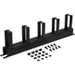 RACK HORIZONTAL CABLE MANAGER METAL RINGS BLACK 1URM