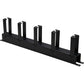 RACK HORIZONTAL CABLE MANAGER METAL RINGS BLACK 1URM