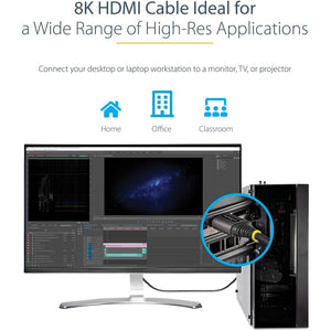 6FT HDMI 2.1 CABLE HDMI CABLE CERTIFIED UHD 4K/8K HDMI CORD M/M