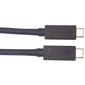 USB4 USBC TO USBC 40GBPS 1.75FT CERTIFIED USBIF BLACK CABLE