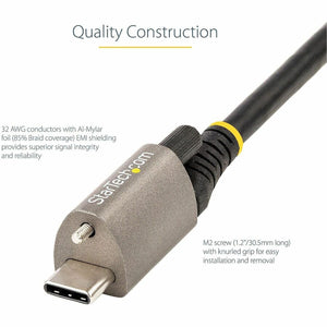 1.6FT LOCKNG USB C CBLE 100W PD USB-C TO USB-C DP CHARGING CORD