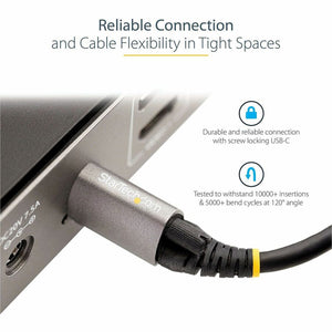 1.6FT LOCKNG USB C CBLE 100W PD USB-C TO USB-C DP CHARGING CORD