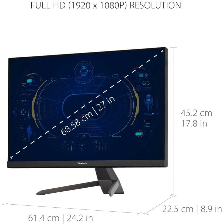 27IN 1080P 75HZ 1MS FREESYNC MONITOR WITH HDMI DP VGA