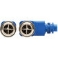 3M CAT6A BLUE M/M SHIELDED M12 X-CODE RIGHT-ANGLE ETHERN CABLE