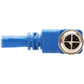 5M ETHERN CABLE SHIELDED BLUE M12 X-CODE CAT6A RIGHT-ANGLE M/M