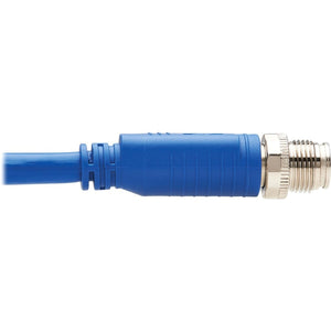 10M ETHERN CABLE SHIELDED M12 X-CODE BLUE RIGHT-ANGLE M/M 10M