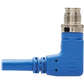 5M CAT6A BLUE SHIELDED M12 RIGHT-ANGLE RJ45 ETHERN CABLE