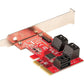 6 PORT SATA PCIE CARD ADAPTER PCIE SATA EXPANSION CONTROLLER