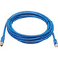 5M ENET CABLE SHIELDED M12 X-CODE CAT6A M12 RJ45 M/M BLUE