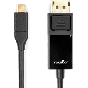 3FT USB-C TO DISPLAYPORT CABLE SUPPORTS 4K 60HZ-GOLD PLATED-BLACK