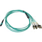 3M FIBER CBL 40/100/400G MMF 12F MTP/MPO-PC TO 4X LC/PC F/M