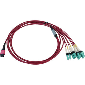 5M FIBER CBL 40/100G MMF OM4 12F MTP/MPO-PC TO 4X LC/PC F/M