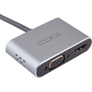 4-IN-1 USB-C DISPLAY ADAPTER HDMI VGA USB-C PD USB-A 3.0