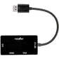 ROCSTOR 3-IN-1 DISPLAYPORT ADAP TO HDMI VGA DVI CONVERTER -BLACK