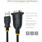 3FT USB TO SERIAL CABLE ADAPTER USB TO RS232 DB9 CONVERTER CABLE