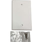 SAFE-IT BLANK WALL PLATE ANTIBACTERIAL IVORY MATTE TAA