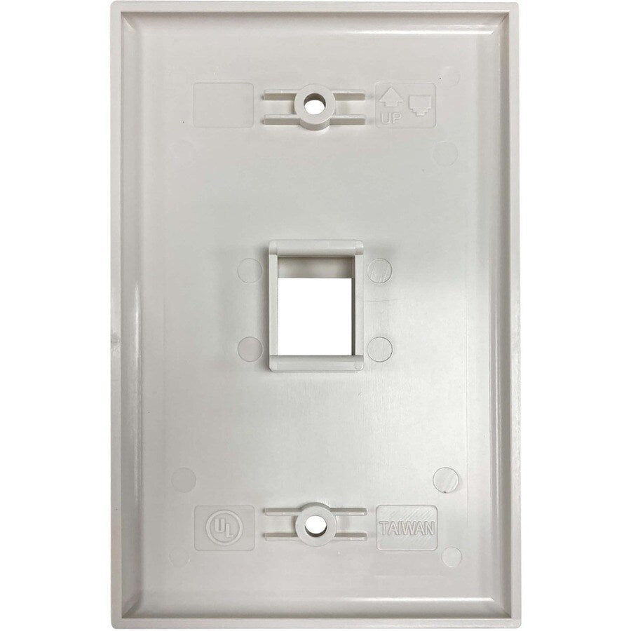 SAFE-IT WALL PLATE SINGLE-GANG 1-PORT ANTIBACTERIAL IVORY MATTE