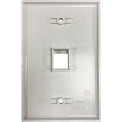 SAFE-IT WALL PLATE SINGLE-GANG 1-PORT ANTIBACTERIAL IVORY MATTE