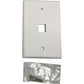 SAFE-IT WALL PLATE SINGLE-GANG 1-PORT ANTIBACTERIAL IVORY MATTE