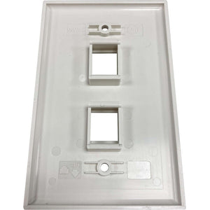 SAFE-IT WALL PLATE SINGLE-GANG 2-PORT ANTIBACTERIAL IVORY MATTE