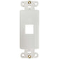 SAFE-IT WALL-MOUNT INSERT 1PORT ANTIBACTERIAL DECORA IVORY TAA