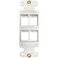 SAFE-IT WALL-MOUNT INSERT 4PORT ANTIBACTERIAL DECORA IVORY TAA