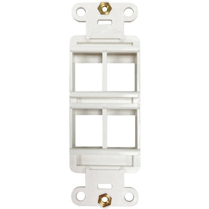 SAFE-IT WALL-MOUNT INSERT 4PORT ANTIBACTERIAL DECORA IVORY TAA