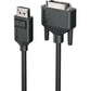 1M ELEMENTS DISPLAYPORT TO DVI TO DVI MALE TO MALE